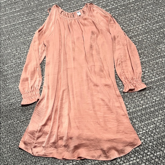 Old Navy | Lightweight Quarter Sleeve Peach Dress - Picture 1 of 16